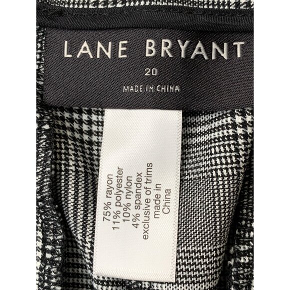 Lane Bryant 4-Season Straight Mid-Rise Plaid Pants Size 20 Plus 9092 NWT - Picture 5 of 12